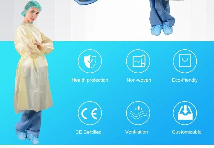 Disposable Non Woven Hospital Uniform Isolation Gown Medical Consumable Gown