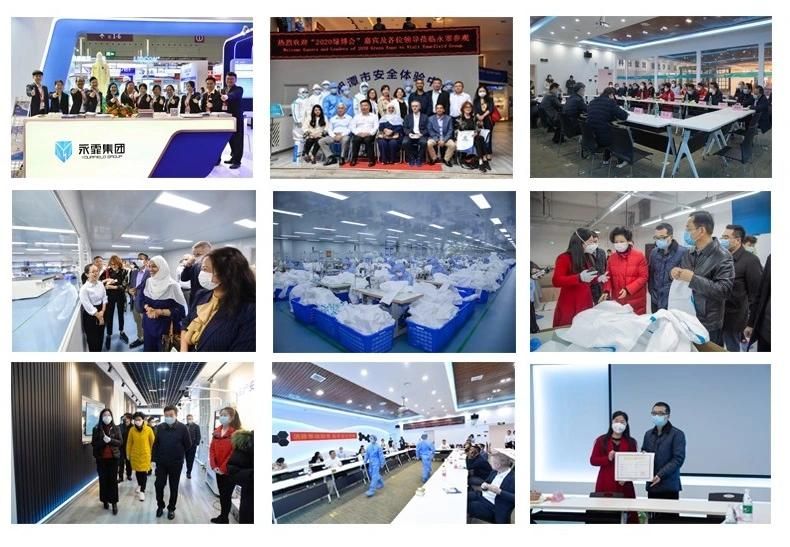 Factory Price Nonwoven Fabrics Disposable Isolation Coverall with Hood