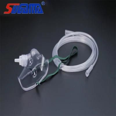 Medical Disposable PVC Oxygen Mask with Tubing in Stock