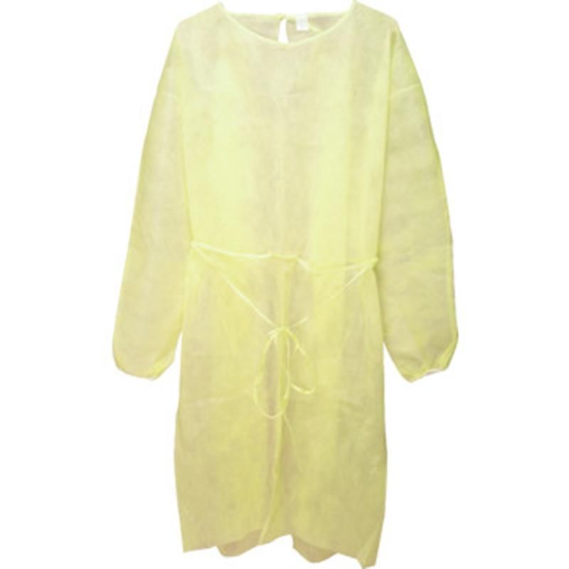 Hospital Visitor Patient Examination Chemotherapy Medical Protective Clothing Disposable Isolation Gown with Knitted Cuffs
