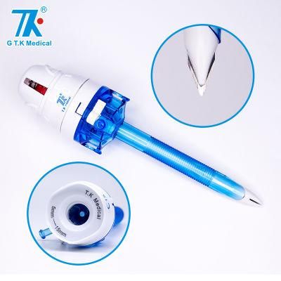 Safe Medical Disposable Bladed Trocar Four Cannulas 5mm 12mm