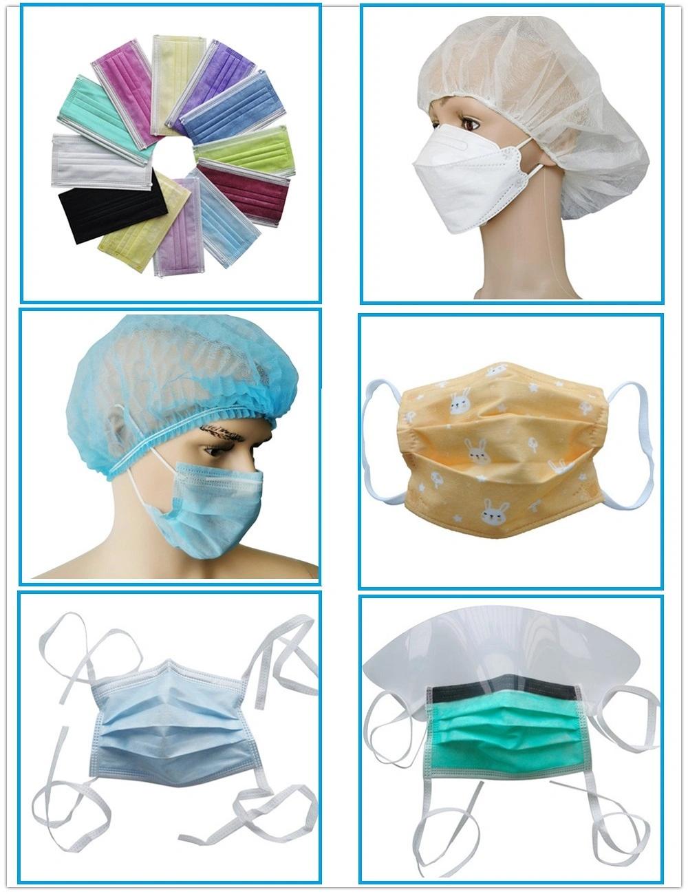 Type Iir Mask Factory Horizontal Tie Style 3-Ply Surgical Facial Mask Four Strips Surgical Masks 3-Layer Face Mask Adult Size Hospital Surgical Mask with Lace