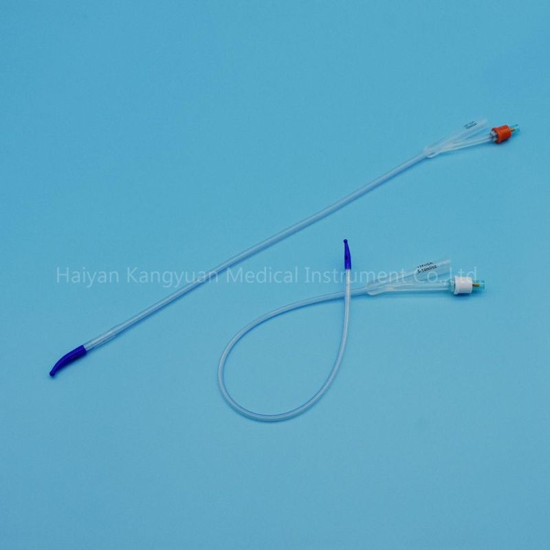 Two Way Tiemann Coude Tip All Silicone Urinary Urethral Catheter Balloon Factory