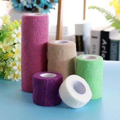 Free Sample Easy Tearing Cotton Cohesive Color Veterinary Bandage