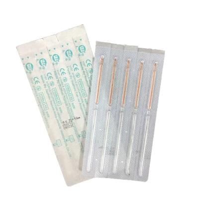Chinese Manufaturer Factory Supply Mixed Size Disposable Sterile Copper Wire Handle Acupuncture Needles Without Tube