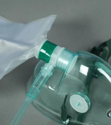 Disposable Oxygen Mask with 500ml Reservoir Bag/Non-Rebreathing/Rebrather Mask with ISO13485 CE FDA