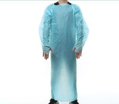 Disposable CPE PE Visiting Gown /Plastic Apron Gown