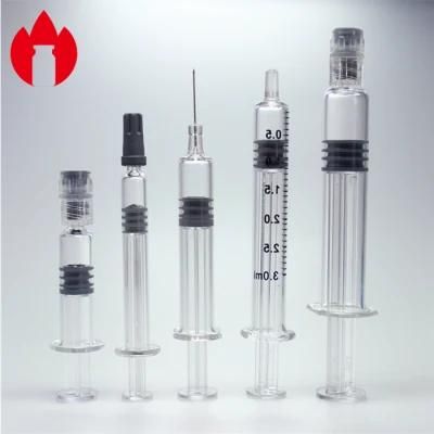 1ml 2.25ml 3ml 5ml Disposable Injection Medical Glass Prefilled Syringe