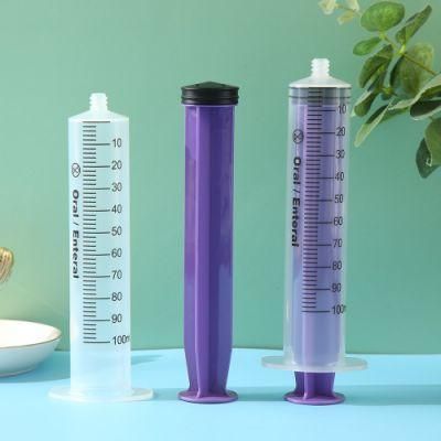 Nutrition Liquid Dental Syringe 100ml Large Disposable Feeding Syringe