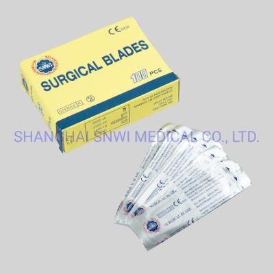 Disposable Medical Sterile Carbon Stainless Steel Surgical Blade Knife for Hospital Use