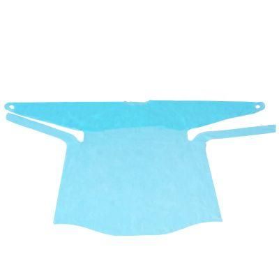 High Quality ISO CE Medical Disposable Apparel CPE Thumb Hook Gown Blue