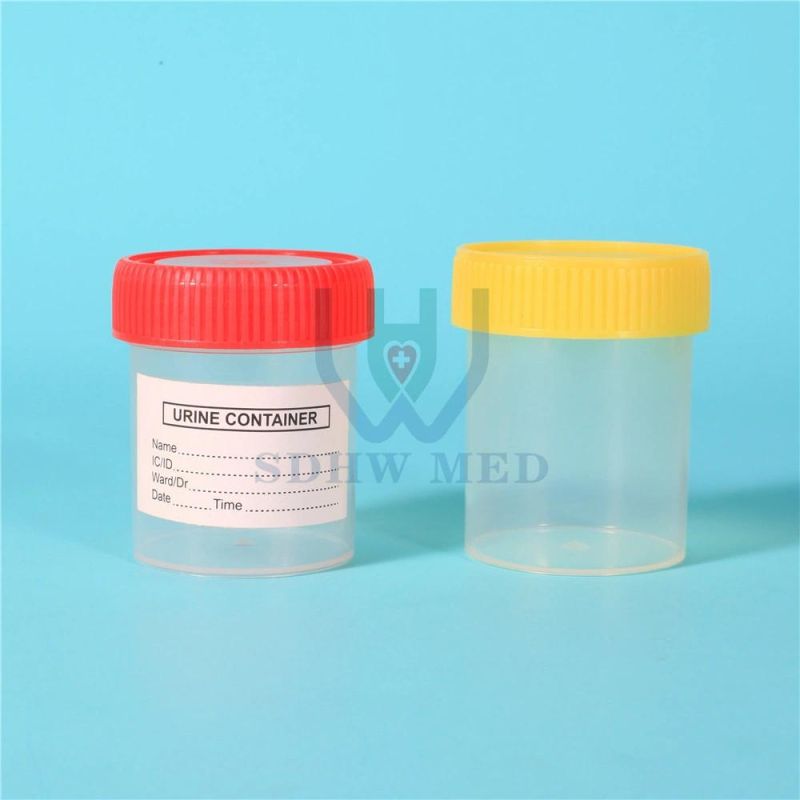 Disposable Plastic Specimen Cup Urine Collector Stool Container with Spoon 30ml