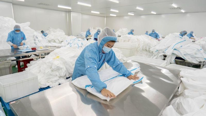 Hooded with Knitted Cuffs, Light Liquid Splash and Hazardous Dust Protection Disposable Coverall