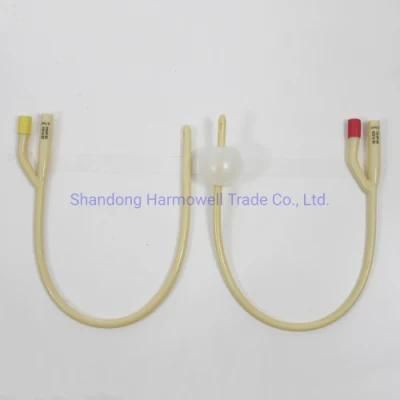 Medical Latex / Silicone Foley Balloon Urine Catheter