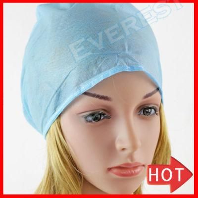 Polypropylene Disposable Beret Non-Woven Spun Bond Surgical Bouffant Hairnet Caps