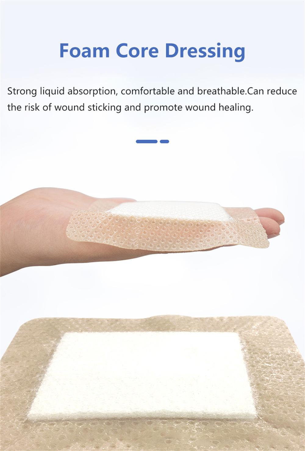 Bordered Silicone Foam Dressing Sacral Wound Dressing Waterproof Adhesive for Bedsore Healing