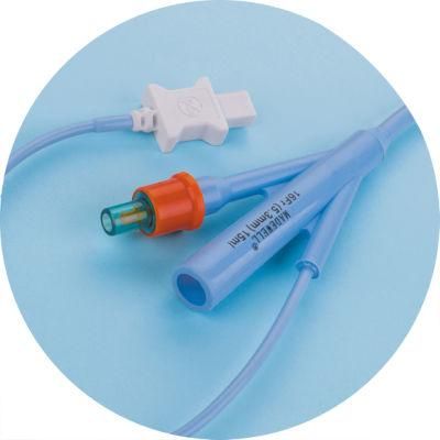 3 Way Silicone Foley Catheter with Temperature Sensor / Probe