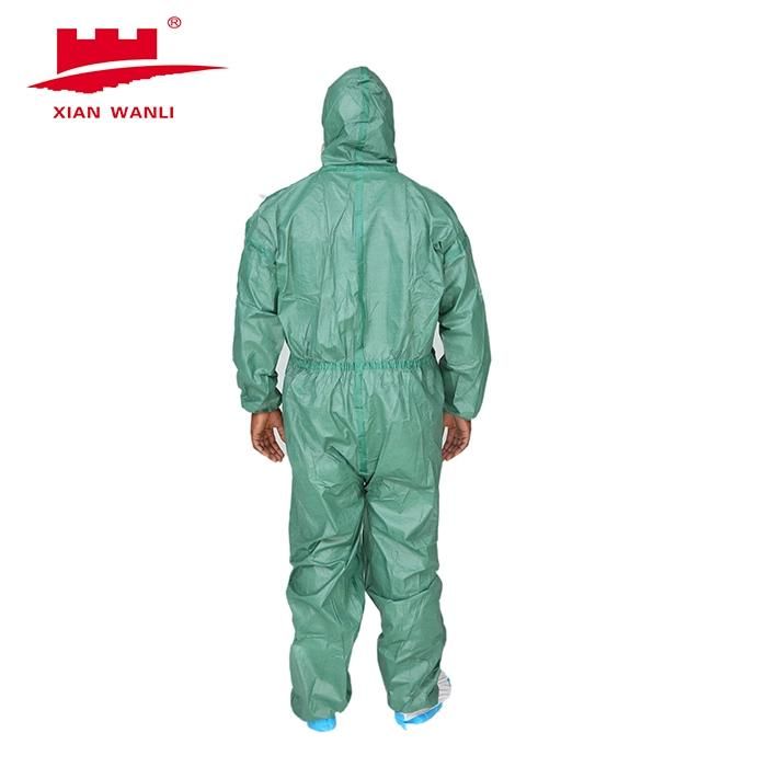 Hospital Isolation Gown Coveralls Disposable Suit Manufacturer with Tape