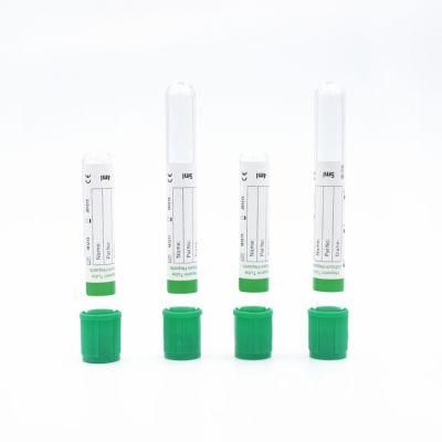 Disposable Lithium Heparin Sodium Green Top Cap Vacuum Lab Test Blood Collection Tube