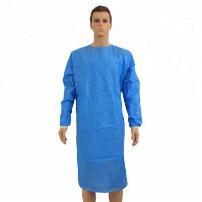 Surgical Gown SMS Doctor&prime;s Surgical Gown Isolement Blouse Chirurgicale Disposable Patient Medical Doctor Gown Sterile