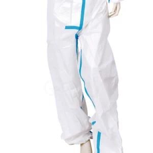 Knitted Cuff Waterproof Medical Disposable Protection Suit Non Woven Surgical Isolation Gown