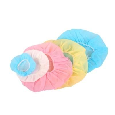 Disposable Medical Non Woven Strip Cap Bouffant Head Cover Hair Net Surgical Doctor Nurse Hat Round Mob Cap