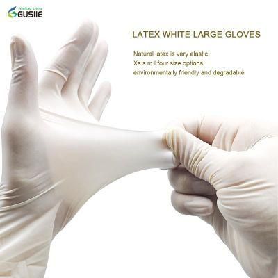 in Stock Disposable Rubber Latex Glove Medical Examination Gloves Factory with CE and FDA
