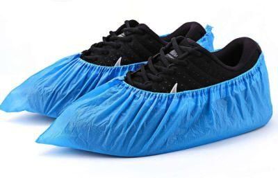 Wholesale Waterproof Safety Rain CPE/PE Blue Disposable Plastic Shoe Cover Protective Foot Cover