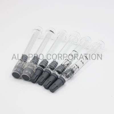 Custom Logo Luer Lock 1ml Standard Glass Syringe