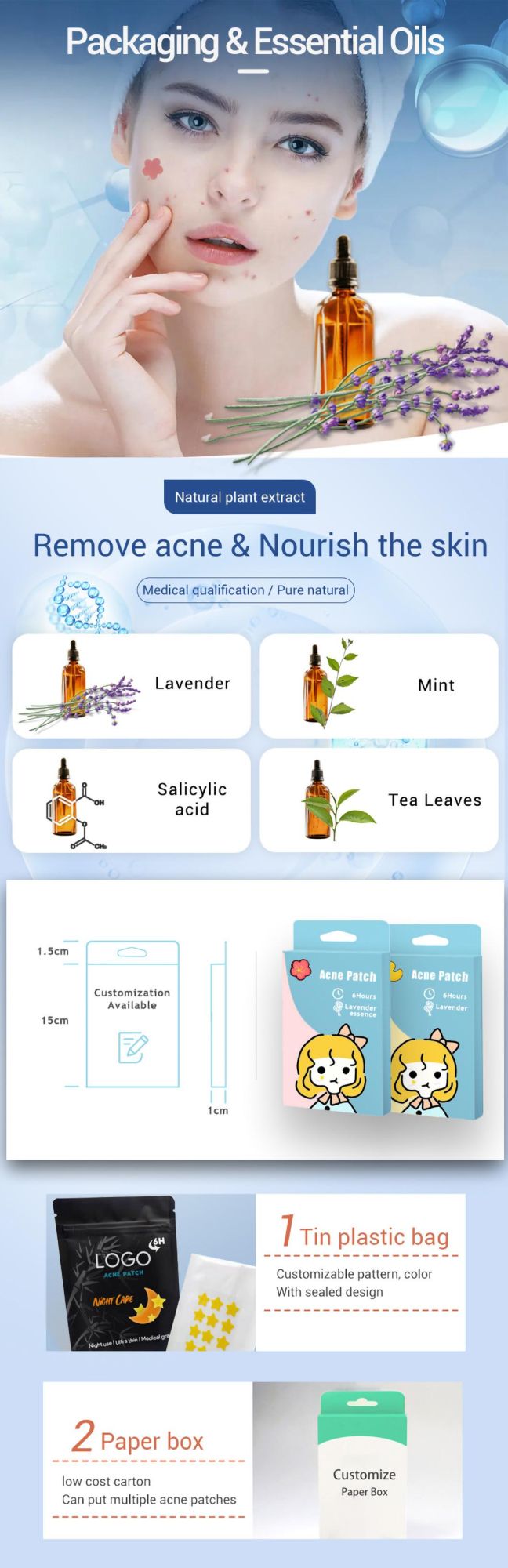 Alps Sticker Hydrocolloid Acne Master OEM Pimple Patch