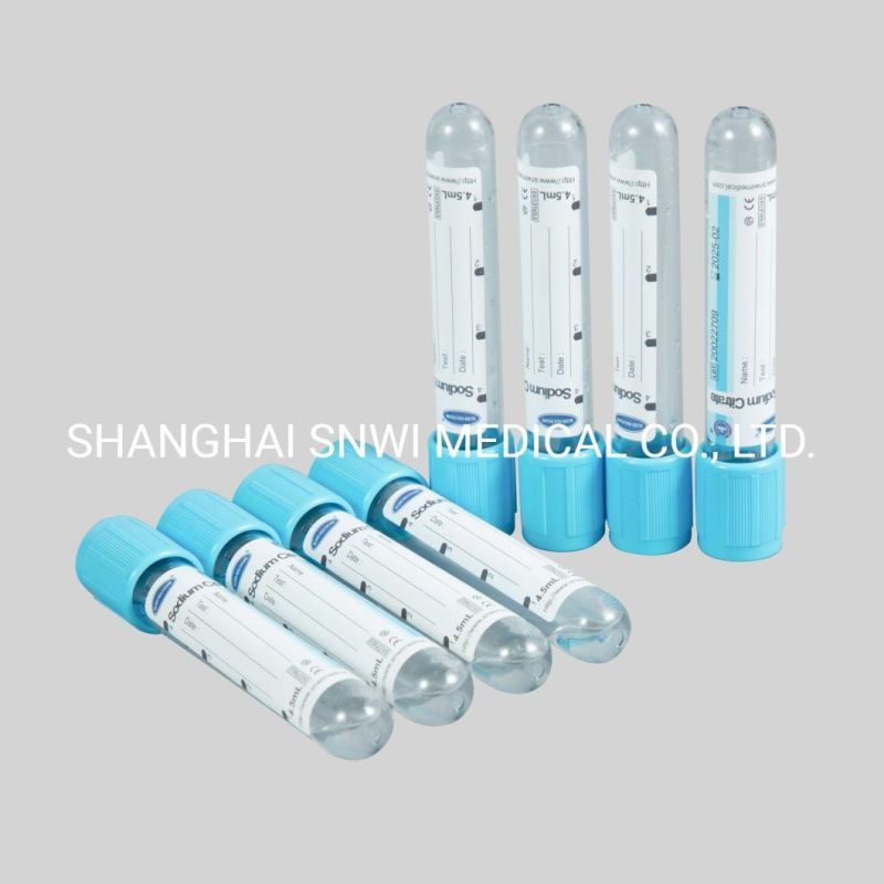 Medical Disposable Black Cap Vacuum Blood Collection Tube ESR Tube