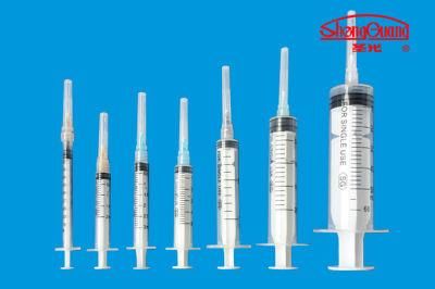 Three-Part /3 Part Hos Medical Sterile Hospital Plastic Disposable Syringe 3ml with Needle Luer Lock Slip for Single Use