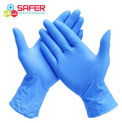 Dark Blue Disposable Examination Nitrile Gloves with CE FDA