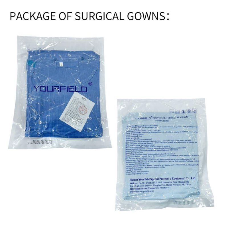 45 GSM Non-Woven Fabric Disposable Safety Coveralls Surgical Gowns