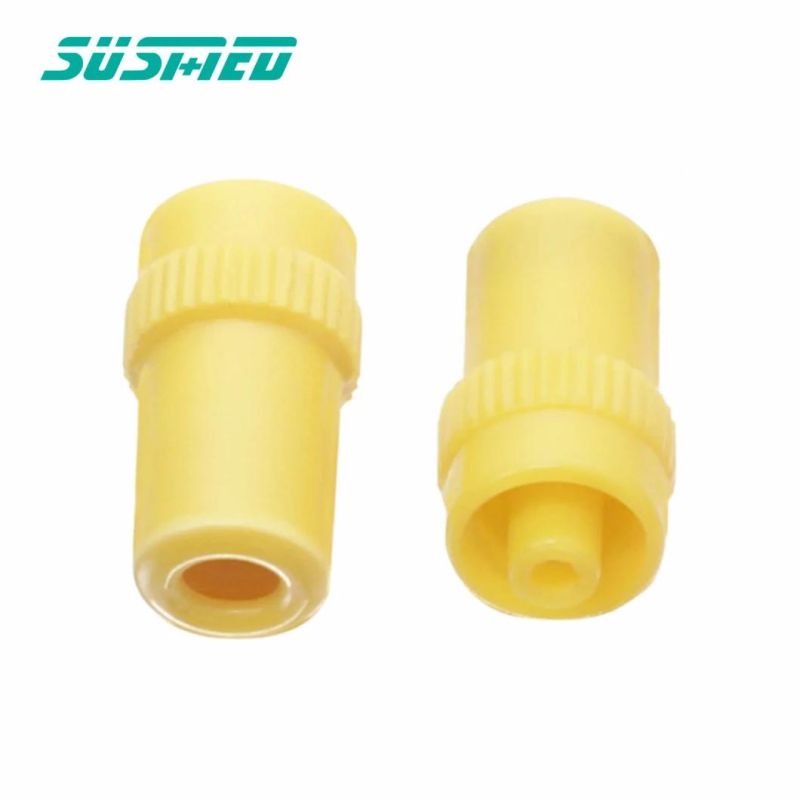 Yellow Transparent Medical Use Disposable Heparin Cap