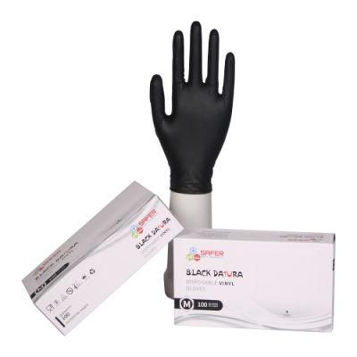 Vinyl Gloves Yellow Box with OEM Brand Service Black with High Quality