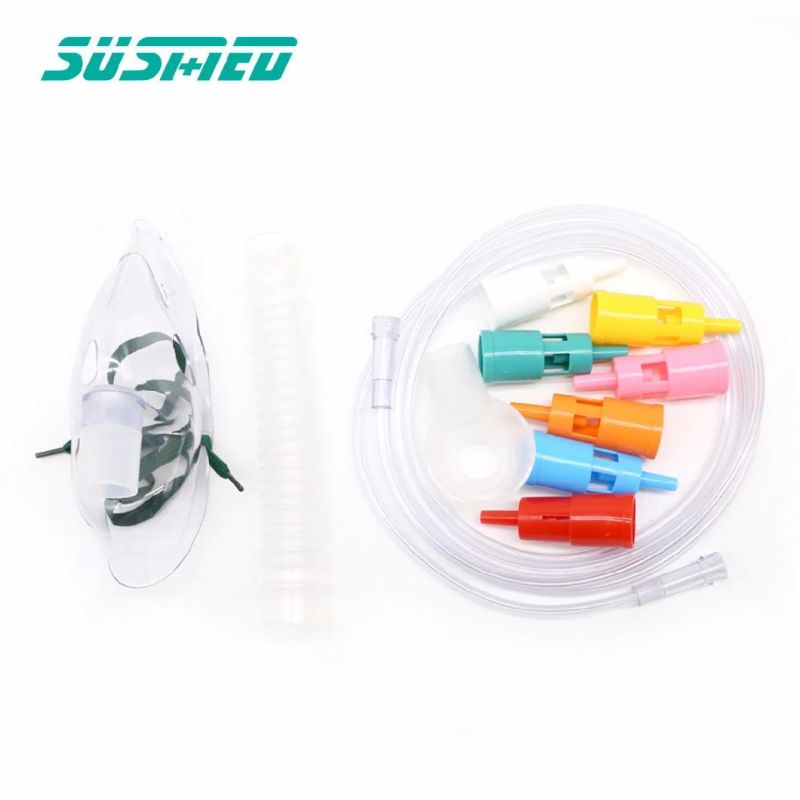 Oxygen Adjustable Venturi Mask with 6PCS Colored Venturi Connectors