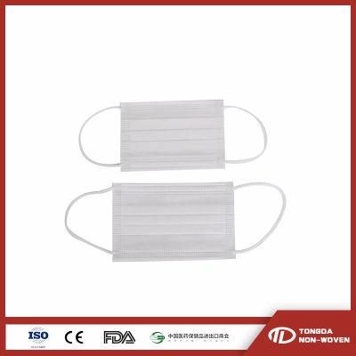 Pure Color Protective Disposable Earloop 3-Ply Nonwoven Face Mask