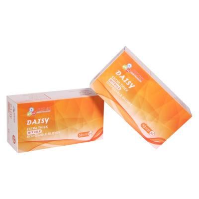 Exam Gloves Nitrile Diamond Orange Powder Free