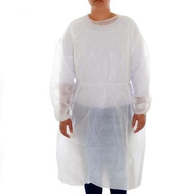 Disposable Isolation Gown Fluid Resistant, AAMI Level 1, 2 Gown, Knitted Cuff