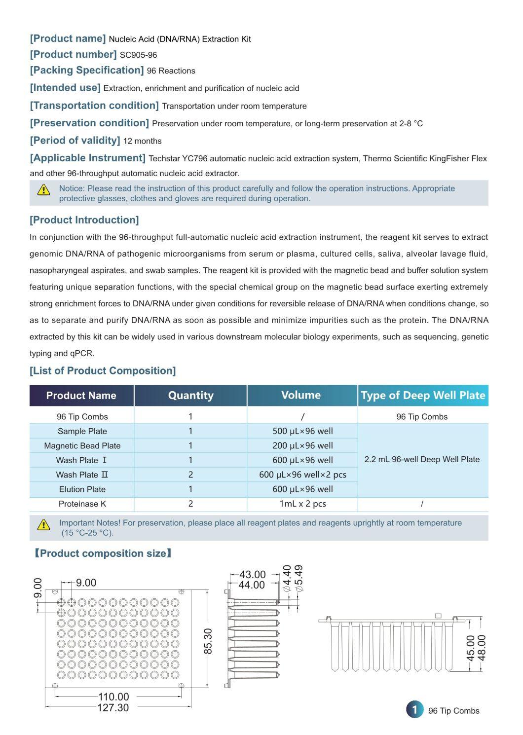 Techstar One Step PCR Detection Kits Sample Release Reagent for Real Time PCR