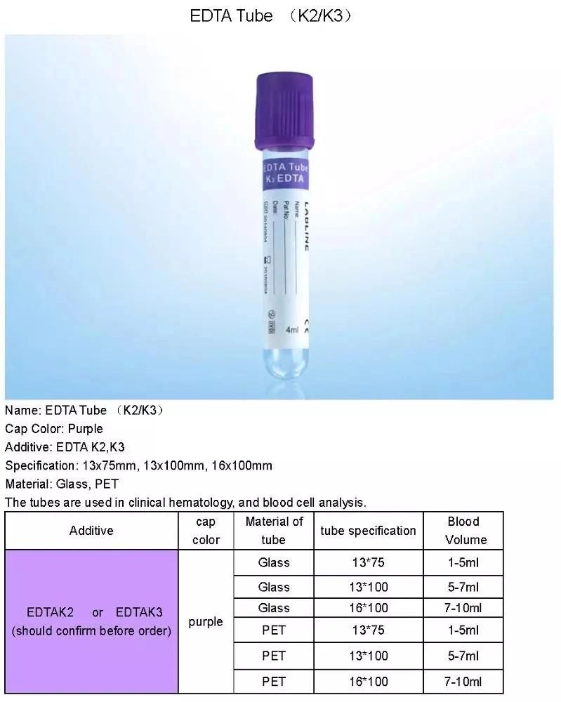 Disposable Medical Non Vacuum Blood Collection Tube