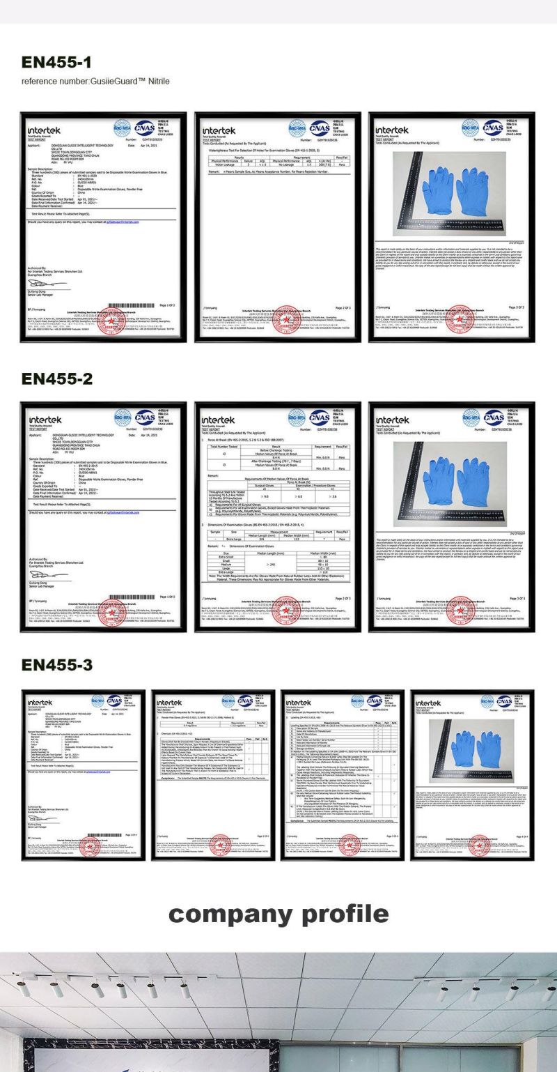Wholesale in Stock High Quality Examination Safety Nitrile Gloves
