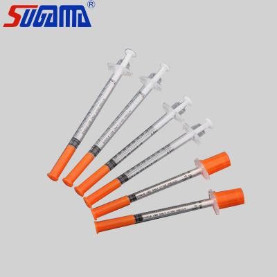 Medical Tools Red Color Disposable Insulin Syringe