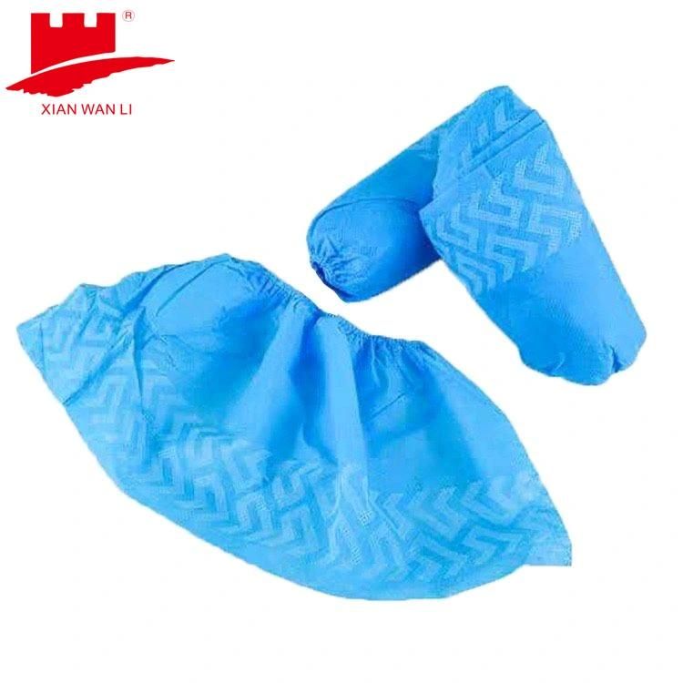 Disposable Non Woven Medical Shoe Cover with T Clips Surgical Shoes Cover for Hospital Antiskid