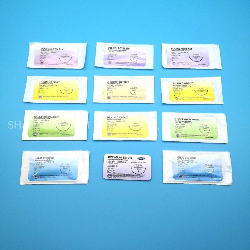 Medical Surgical Sterile Absorbable and Non Absorbable Pdo/Chromic Catgut/Silk/PGA Surgical Sutures