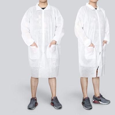 Unisex Disposable Polypropylene Labcoat