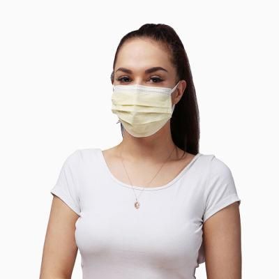 3 Lay 50 Pack Non Woven Anti Bacterial Dental Thick Pleated Medical Earloop Disposable Protective Mask