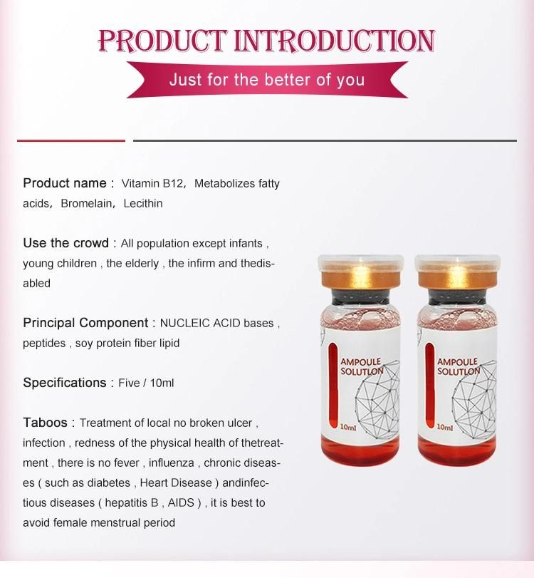 Face Body Fat Dissolving Weight Loss Liquid Body Fat Scale Red Ampoule Solution