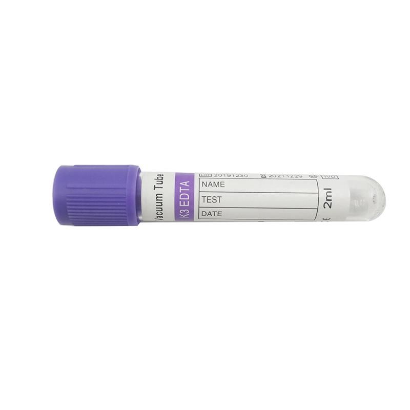 Disposable Medical Pet Plain Red Cap Vacuum Blood Collection Tube